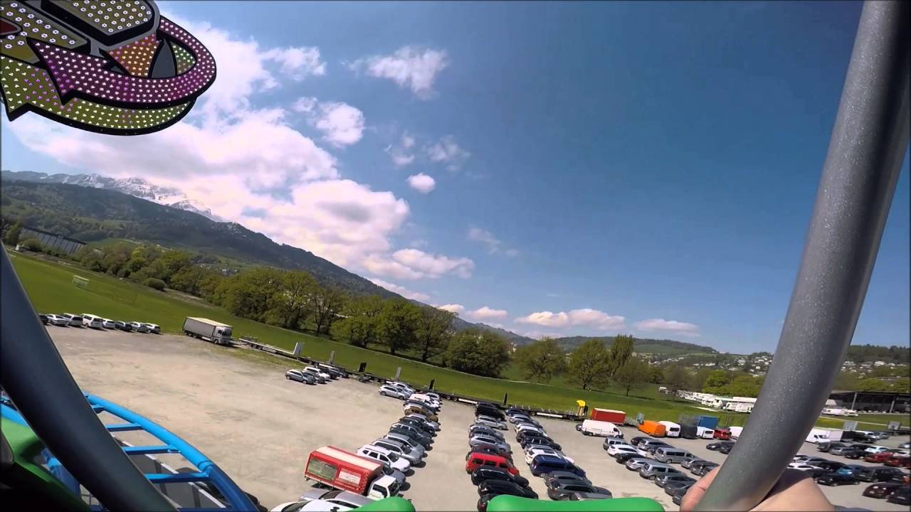 Drifting coaster Ahrend (onride) Rückwärts Luga Luzern 2016 (Premiere)