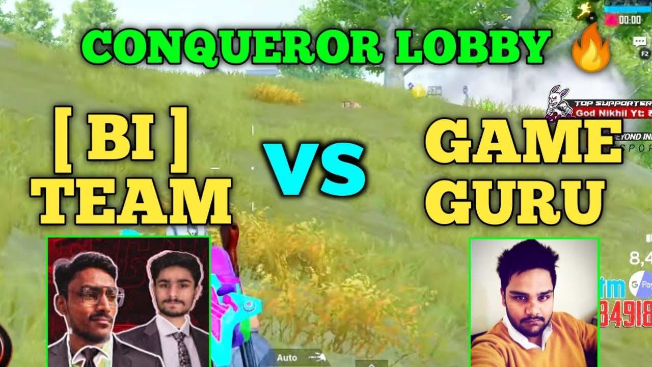 Bi team vs Game guru teammates full intense fight in the last zone | Conqueror push | Pubg emulator