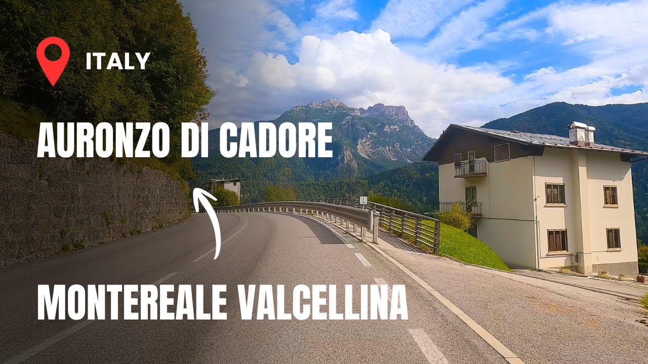 Scenic Drive in Italy  Montereale Valcellina  -  Aurozo di Cadore