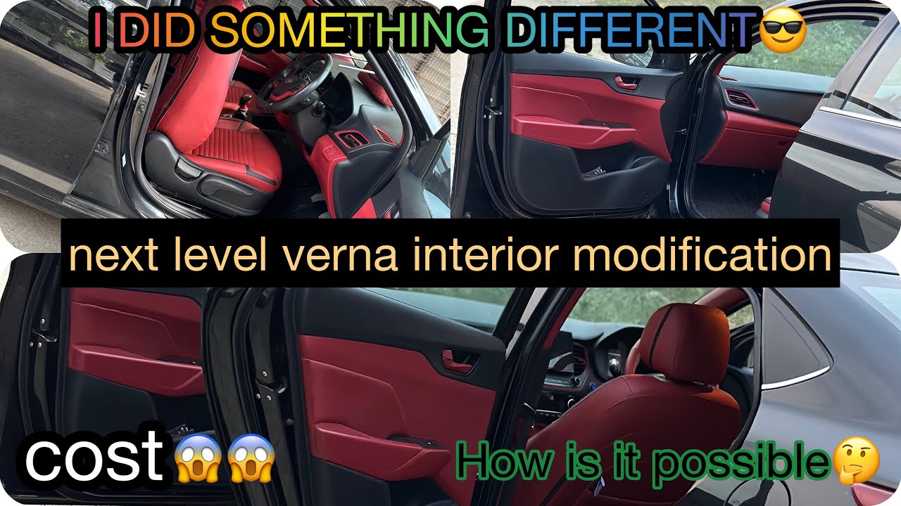 Modified Verna With Mehroon Interior Verna Interior Verna Seat