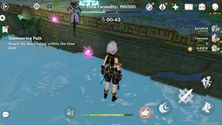 Complete the Peculiar Wonderland while finishing Shimmering Path within 30s