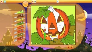 Развивающие игры для детей. Раскрась по номерам - Хеллоуин. Мультики screenshot 3