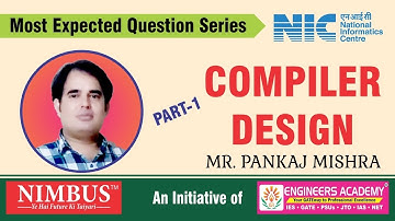 NIC/NIELIT Most Expected Question Series | Compiler Design-1 | NIC Exam 2020
