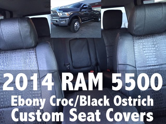 2018 Dodge Ram 5500 Ebony Croc Insert Black Ostrich Trim You - Ostrich Skin Seat Covers 2018 Dodge Ram 5500 Ebony Croc Insert Black Ostrich Trim You - Ostrich Skin Seat Covers