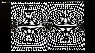 [OP ART] How to draw optical illusion art l Geometric art #024