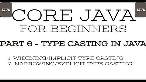 Part 6 - Core Java - Primitive Data Type
