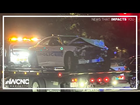CMPD cruiser involved in south Charlotte crash - YouTube