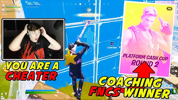 Clix Is SHOCKED By The Solo FNCS Winner Furious When Coaching in a Solo Cash Cup