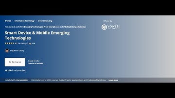 Smart Device & Mobile Emerging Technologies| CourseraAnsweer|information technology course|#inform