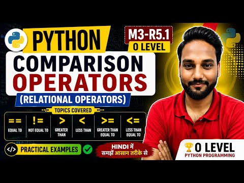 Python Comparison Operators Explained with Practical | Relational Operators in Python #python