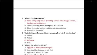 COPA CBT NIMI Question Bank - Module 15 : Introduction to Cloud Computing