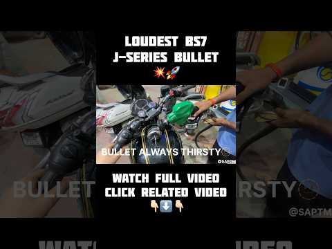 BULLET RIDE LOUDEST SILENCER Loudest Bs7 Jseries bullet royal enfield battalion black fully modified