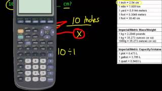 How to Calculate Unit Conversions using a Chart (Imperial to Metric etc)