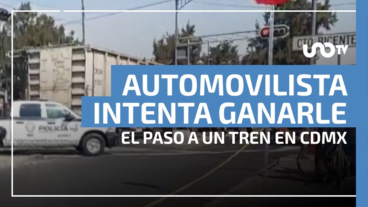 Imágenes fuertes: intenta ganarle el paso al tren, queda prensado y ...