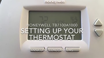 Programming the Honeywell TB7100A1000 Thermostat