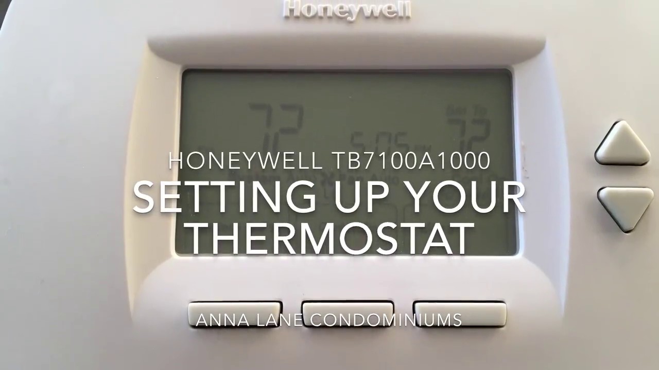 Programming the Honeywell TB7100A1000 Thermostat - YouTube