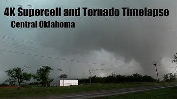 4K Supercell and Cole, Oklahoma Tornado Timelapse