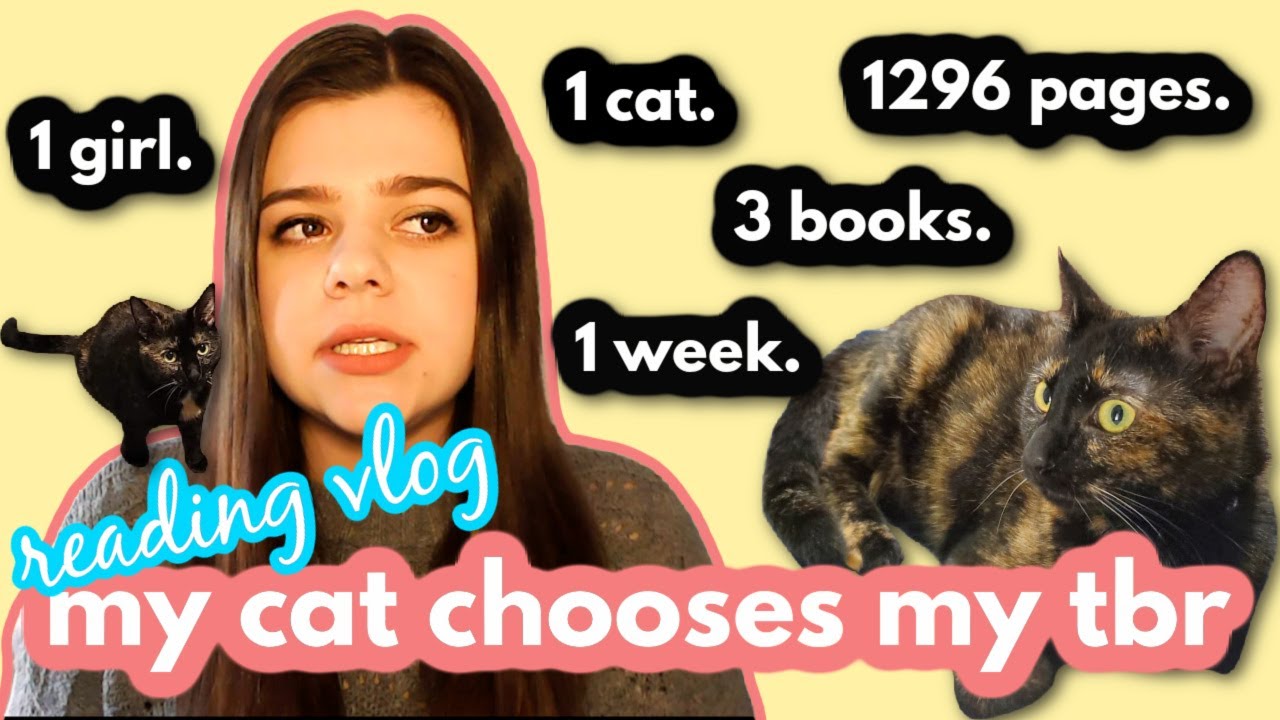 READING VLOG: My CAT Chooses my TBR (1000+ pages, 3 books, 1 week)