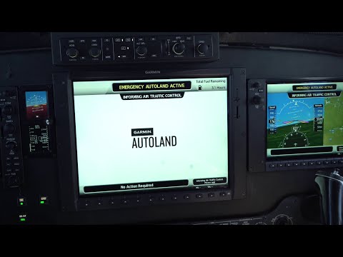 In-flight demo of Garmin Autoland and Autothrottle for King Air