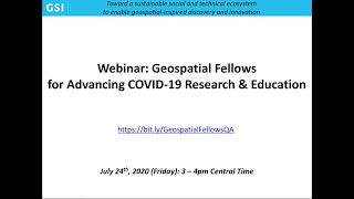 Geospatial Fellows Introduction Webinar