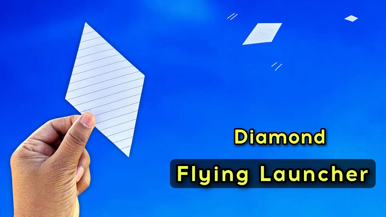 paper flying launcher,  diamond helicopter,  flying notebook paper toy, boomerang helicopter