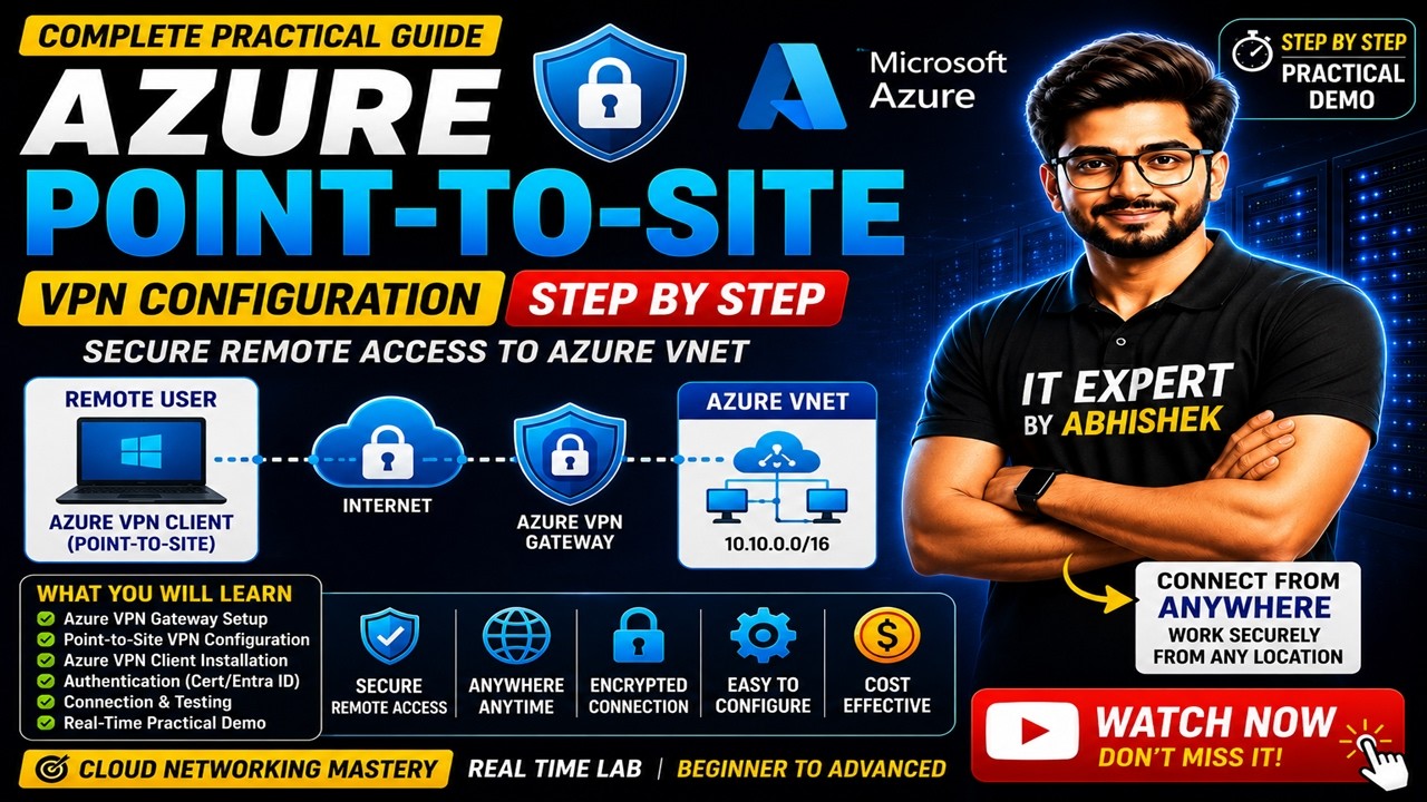 Azure Point-to-Site VPN Configuration Step by Step | Complete Practical ...