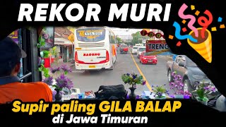 'GILA BALAP 🔥 BUS DEPAN KENA SUNDUL SEMUA SAKING KENCENGNYA' | Trip Report Bus Balap Jawatimuran