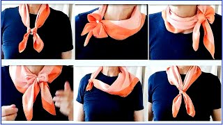 ♥リングでアレンジする【スカーフの巻き方】６！6 ways to wear a scarf & ring