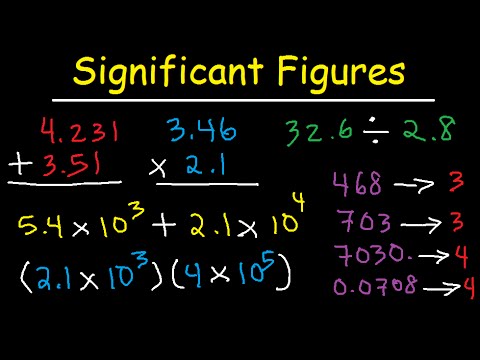 Significant Figures - Addition Subtraction Multiplication Division & Scientific Notation Sig Figs