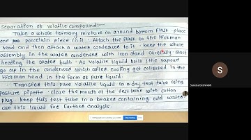 Ternary Mixture Separation  L L L one volatile Part A