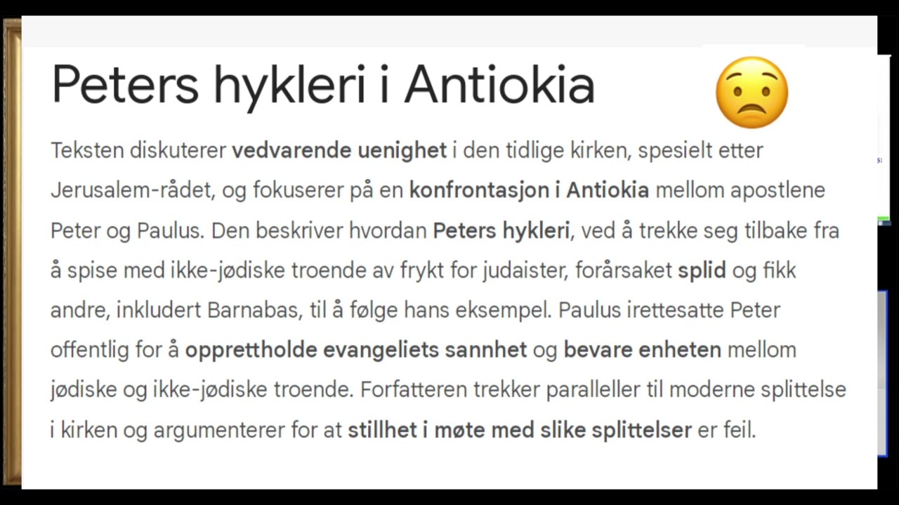 13 Peters hykleri i Antiokia