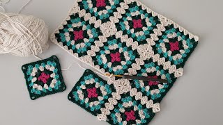 Joining Squares Idea in Crochet for Beginners: How to join Granny Squares Without Breaking Yarn?