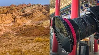 WonderPana CPL filter at the Zhangye Rainbow Mountains