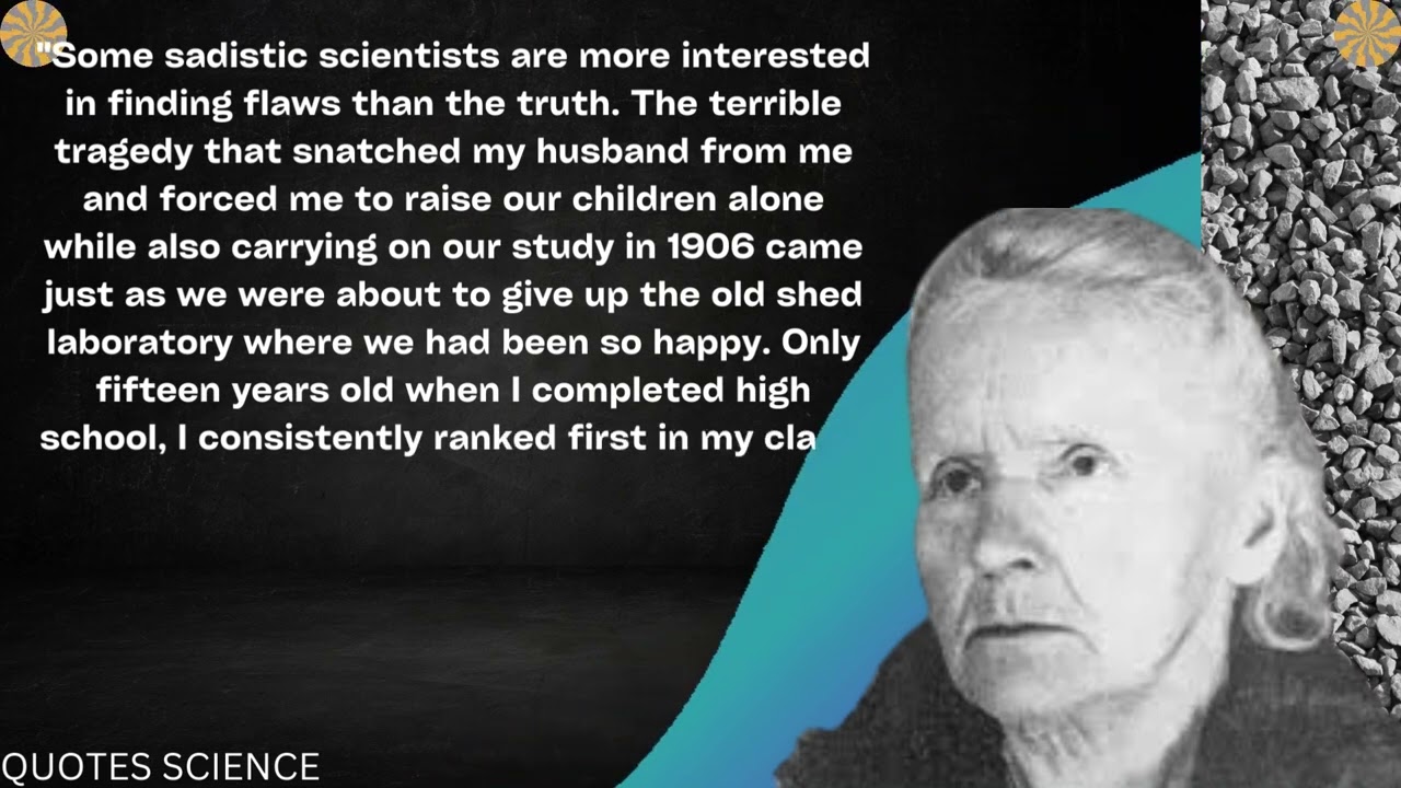 Powerful Inspirational video Marie CurieMotivational genuine quotes||science  theory&experiment life