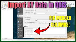 Import Excel/CSV Coordinates to QGIS (Fix Column Delimiter Errors)