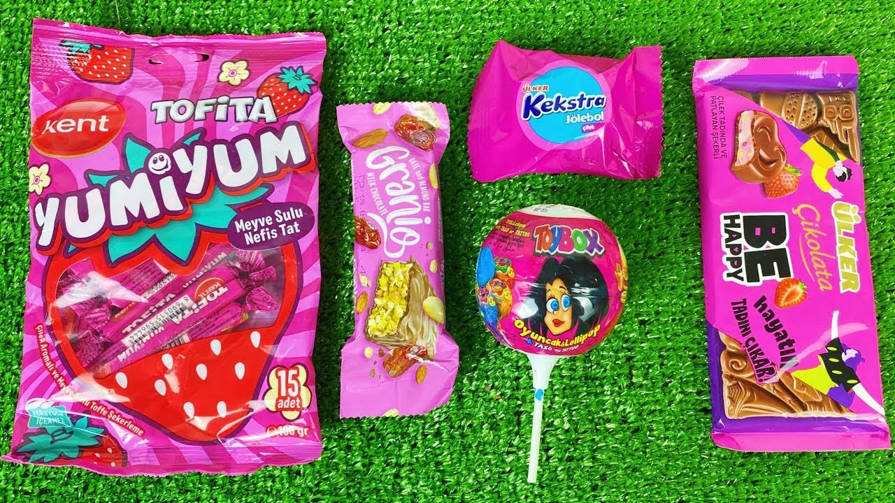 Oddly Satisfying l Unpacking Lollipops, Kinder Surprise, halls AND ...