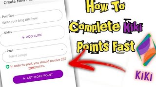 Kiki Point Trick | How to Complete Kiki Point | How to complete unlimited kiki points | kiki app