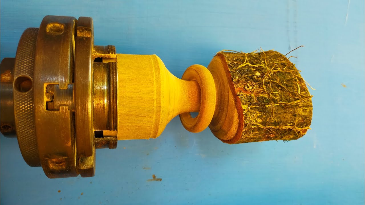 Woodturning for beginner : How to make a ring goblet from tree branch ...