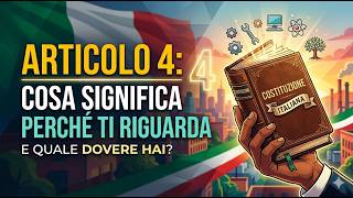 Articolo 4 della Costituzione: cos'è e perché ti riguarda ogni giorno