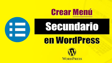 Cómo CREAR un MENÚ Secundario en WordPress (PASO A PASO)