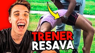 DEVOJKA SE PIPA SA TRENEROM u parku *prevarila decka*