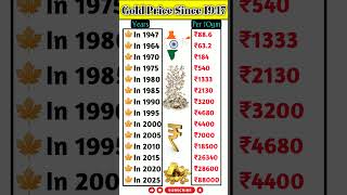 Gold Price In The India Since 1947|| #gk #education