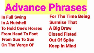 Advance Phrase In Spoken English Learn Different Phrases With Sentences By Zingy Study