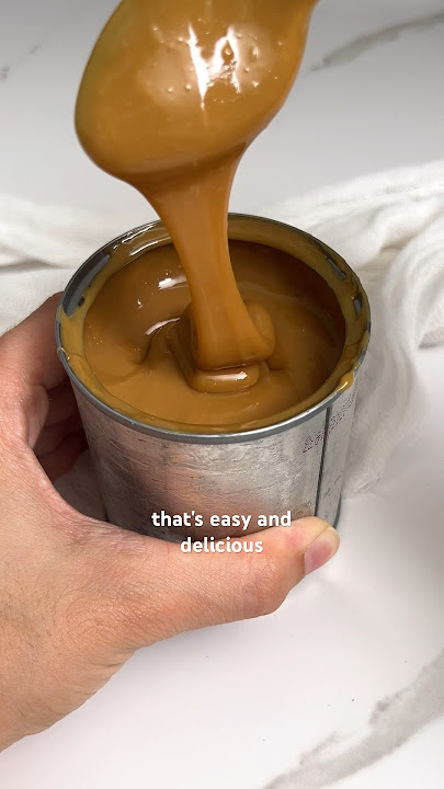 1-Ingredient Caramel | Condensed Milk Caramel Hack #shorts