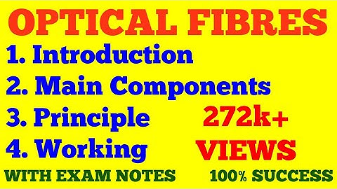 OPTICAL FIBERS || INTRODUCTION, COMPONENTS, PRINCIPLE & WORKING OF OPTICAL FIBRES || EXAM NOTES ||