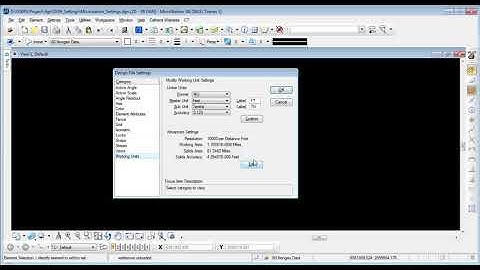 Microstation Working Units