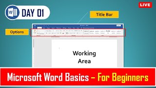 Day 01 - Introduction to MS Word Basics | MS Word Tutorial for beginners
