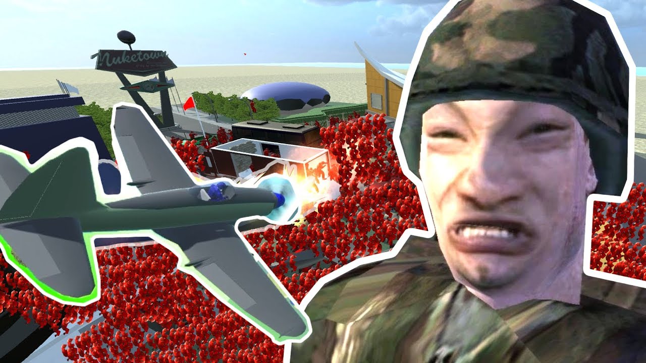 400 SOLDADOS vs 1 AVIÓN EXPLOSIVO en NUKETOWN 2025