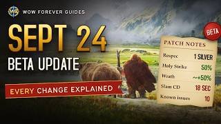 WoW Forever Beta Update, September 24, 2026: Every Change Explained
