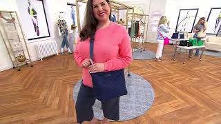 Parker &amp; Hyde Machine Washable Woven Neoprene Classic Tote on QVC